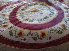 Vintage 66” Round Sunflower