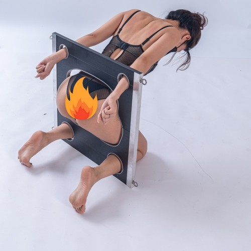 Wooden stocks hip lock bdsm - hip,