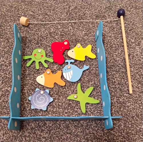 Wooden magnetic fishing game - magnetic,