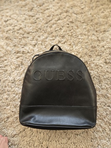 Guess leather rucksack black - leather,