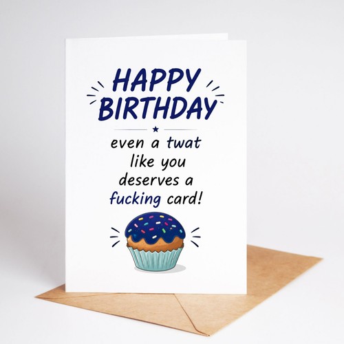 Funny rude birthday - rude, male