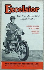 EXCELSIOR MOTORCYCLES & SCOOTERS Abridged Sales Brochure 1961 Talisman Twin R11+