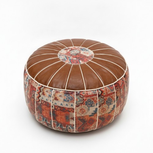 Round storage ottoman - round,