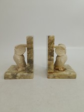 Genuine Alabaster Owl Bookends