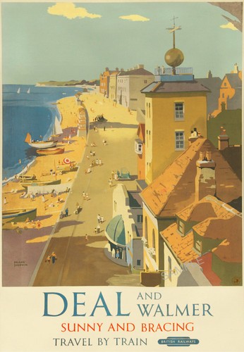 Vintage railway poster deal - deal, &