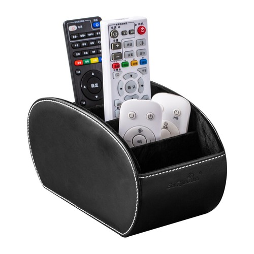Leather desktop storage box - leather,
