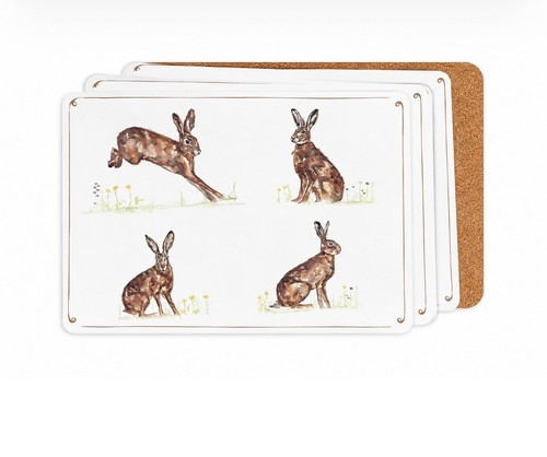 Hare rabbit placemats scene - placemats,
