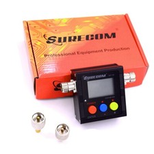 SURECOM SW102s SWR Tester Watt & Frequency Counter SO239 & 2 Coaxial Connector