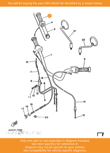 Yamaha grip - grip, (right)