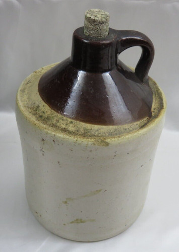 Antique jug two tone crock - jug,