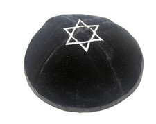 Black star david - black, velvet