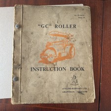 AVELING-BARFORD GC SERIES MOTOR ROLLER ORIGINAL INSTRUCTION BOOK TP.130/GC