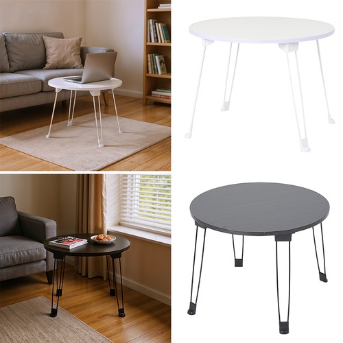 Round folding sofa side table - folding,
