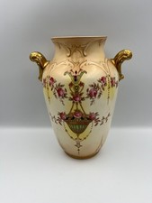 Large Etna Crown Devon Pottery Vase, 22.5 cm Tall.