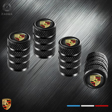 Set Of 4 Premium Metal Tyre Dust Valve Caps For All  PORSCHE  Models