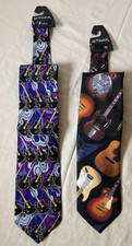 Vintage Ralph Marlin "Guitar II" & BB KING'S "LUCILLE" Ties Set of 2 NEW!!!