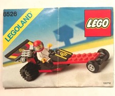 Lego INSTRUCTIONS ONLY Set 6526-Red Line Racer -Drag Car-Legoland -No Bricks/box