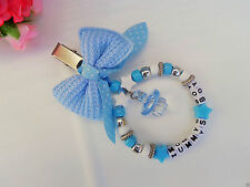 Personalised stunning pram charm in blue for baby boys ideal gift