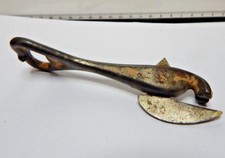 Antique tin opener - tin, bottle