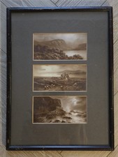 Framed collection of three