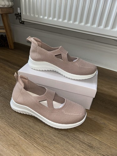 Pink comfort slip trainers - pink,