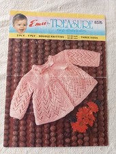 Baby Matinee Jacket, 17"-19" 3ply/4ply/DK PHOTOCOPY VINTAGE PATTERN