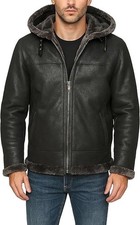 Mens Faux Shearling Black