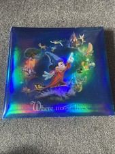 Official Walt Disney World 12x12 scrapbook album with holographic blue cover