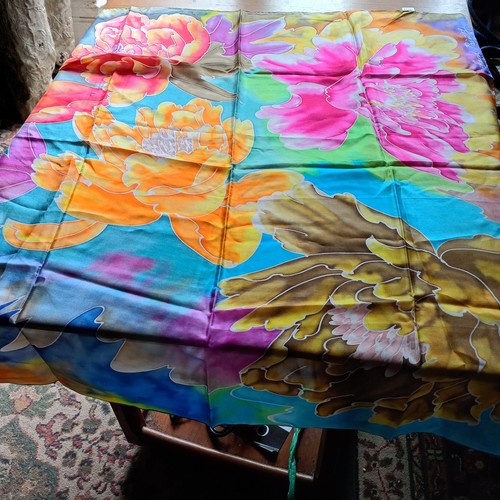 Vintage silk handpainted head - silk,