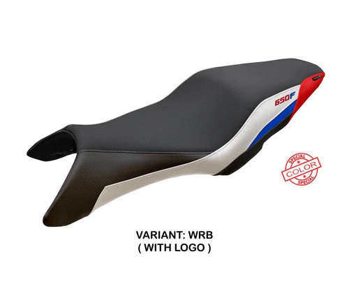 Seat cover oita white - seat, white-red-blue