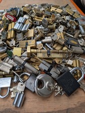 EIGHT Euro *HALF* cylinders for Locksmith practice  (full locks on sale soon)