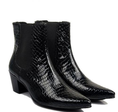 Mens real leather pointy boots - mens,