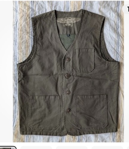 Olive green cotton - olive, vest