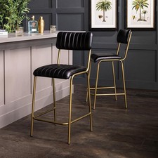 Diner Bar Stool Black Real