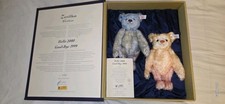 Steiff Millennium Hello 2000-goodbye 1999 ? Bears Ombre Blue Orange Box??