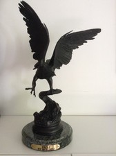 Eagle Bronze Sculpture on Marble Base copy of Moigniez