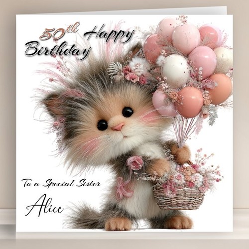 Personalised birthday card - personalised,