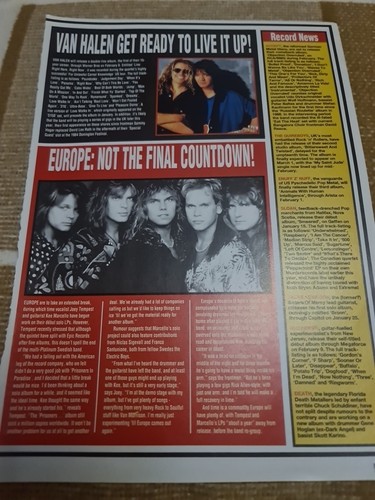 Vintage europe joey tempest - europe,