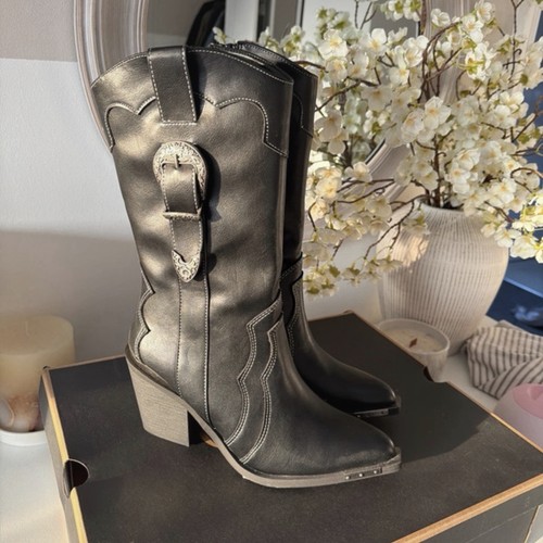 Buffalo black cowboy boots - buffalo,