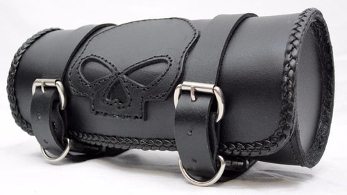 Leather fork bag skull - bag,