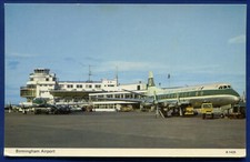 Birmingham Airport England Airplanes old postcard