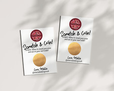 Scratch Cards / Custom business packing cards - Pack of 30 - Add your logo