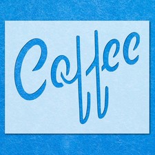 Coffee Word Stencil: Mylar