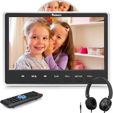 12" Car DVD CD Player Rear-Seat Monitor TV Screen for Kids HDMI USB