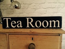 Tea Room sign Vintage Old Look drink Shop Cafe Bar Pub Hotel advertising Coffee