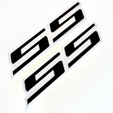 2x New Trunk and Fender Black SS Emblem Badge For Chevy Impala Camaro