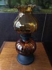 Vintage Glass Oil Hurricane