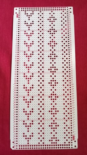 Hand punched punchcard - hand, suit