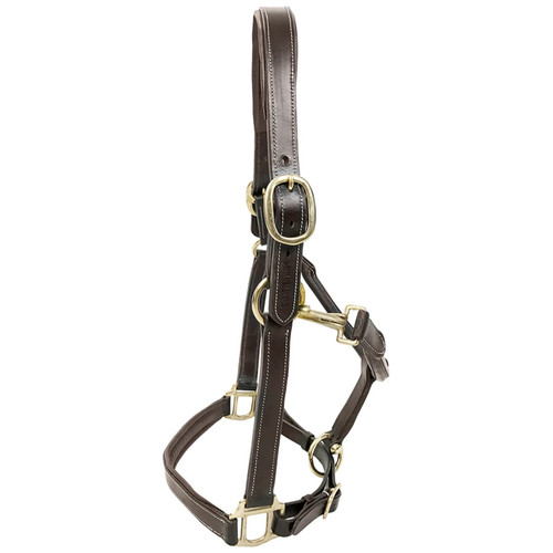 Padded leather headcollar - padded,