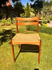 8 Danish Teak & Paper Cord